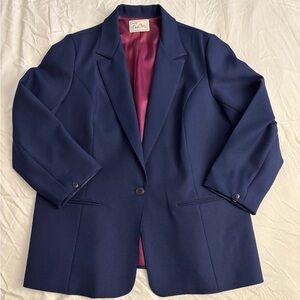 Bend Over Levi’s Vintage 70s Women’s Sz 40 Navy Single Button Blazer USA